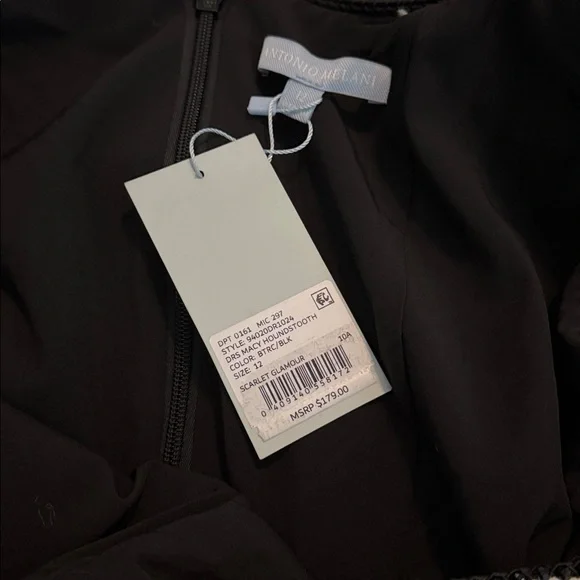 NWT Antonio Melani Wool Blend Houndstooth Dress - Picture 7 of 8